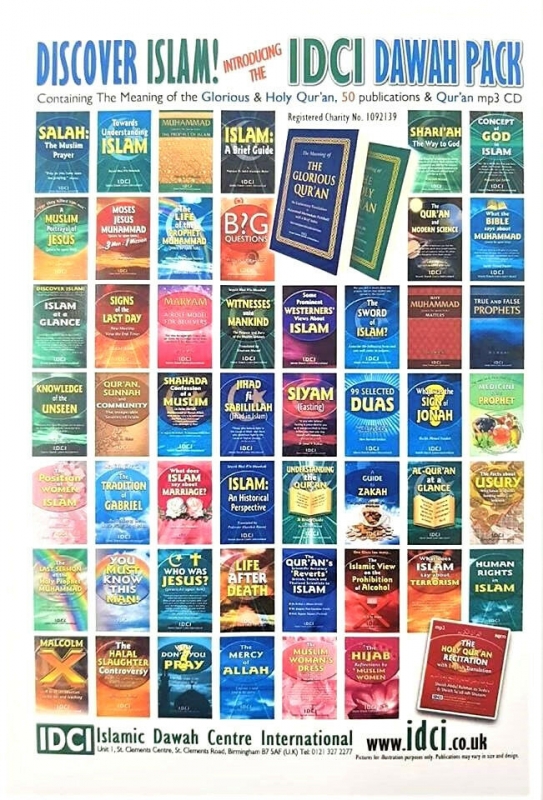 DISCOVER ISLAM: The IDCI Dawah Pack containing over 40 publications +2 FREE cds